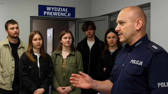 Studenci odwiedzili Komendę Miejską Policji w Suwałkach