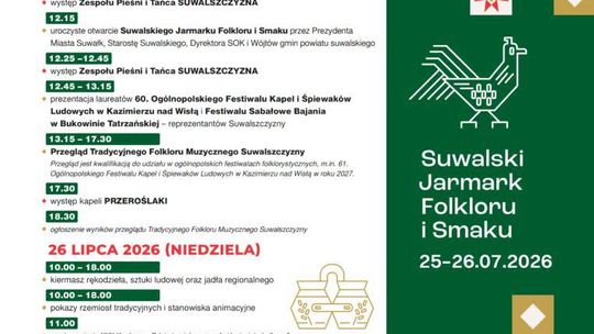 Suwalski Jarmark Folkloru i Smaku już w ten weekend. Park Konstytucji 3 Maja zamieni się w centrum tradycji