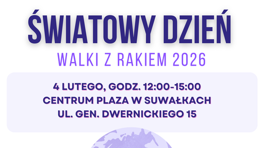 🎗️ Światowy Dzień Walki z Rakiem 2026. Bezpłatne badania i konsultacje w Suwałkach