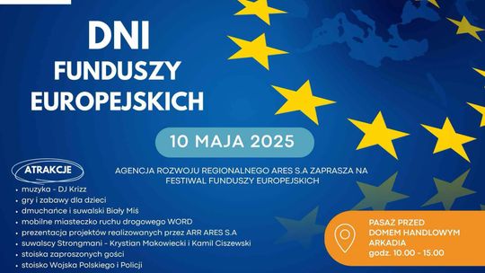 Świętuj z nami Dni Funduszy Europejskich w Suwałkach!🎉