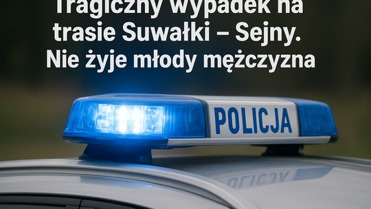 🚨 Tragiczny wypadek na trasie Suwałki – Sejny. Nie żyje młody mężczyzna 😔