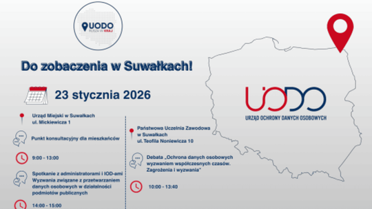 UODO rusza w kraj – wizyta w Suwałkach już 23 stycznia