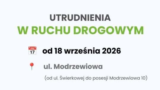 Utrudnienia na ul. Modrzewiowej. Rusza modernizacja nawierzchni