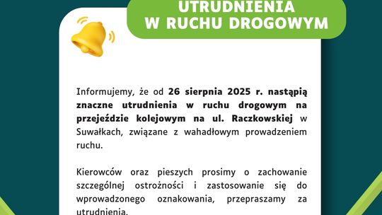 🚧 Utrudnienia na ul. Raczkowskiej od 26 sierpnia – ruch wahadłowy
