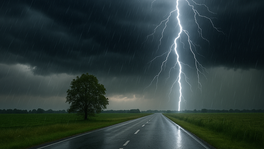 🌩️ Uwaga, burze nad powiatem suwalskim! Możliwe gradobicie i silny wiatr