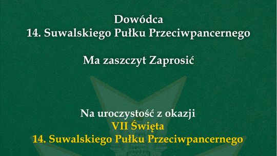VII Święto 14. Suwalskiego Pułku Przeciwpancernego już 22 maja. W programie apel, sprzęt i piknik wojskowy
