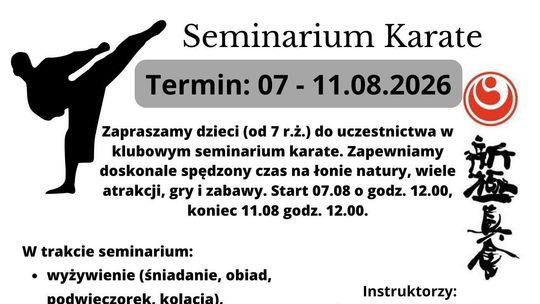 Wakacje z karate w Supieniu. Rusza Klubowe Seminarium Karate Kyokushin