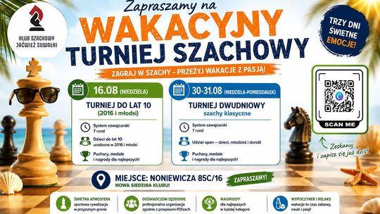 Wakacyjny Turniej Szachowy w Suwałkach. Klub Jaćwież zaprasza do rywalizacji