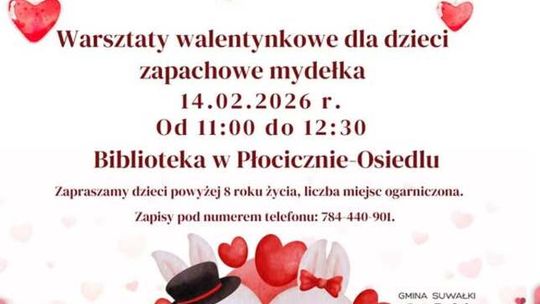 Walentynkowe warsztaty dla dzieci w gminie Suwałki. Mydełka i serduszkowe dekoracje 💘