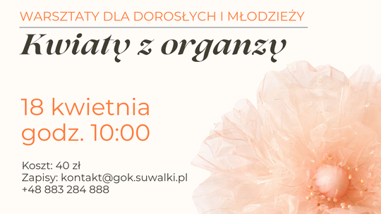 Warsztaty tworzenia kwiatów z organzy. Kreatywne spotkanie dla mieszkańców