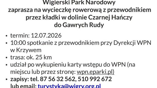 Weekend z przewodnikiem w Wigierskim Parku Narodowym. Pieszo i rowerem przez najpiękniejsze zakątki