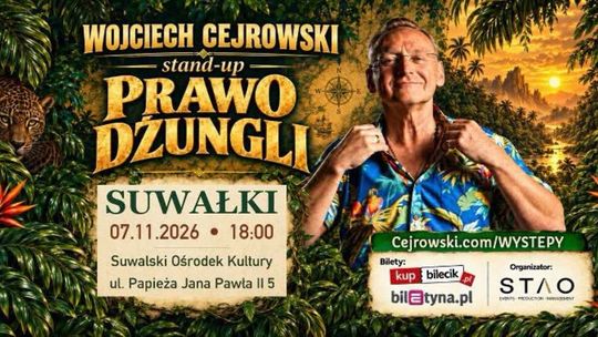 Wojciech Cejrowski wystąpi w Suwałkach. „Prawo Dżungli” już w listopadzie