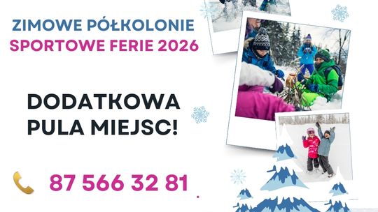 Wolne miejsca na zimowe półkolonie – ważny apel do rodziców