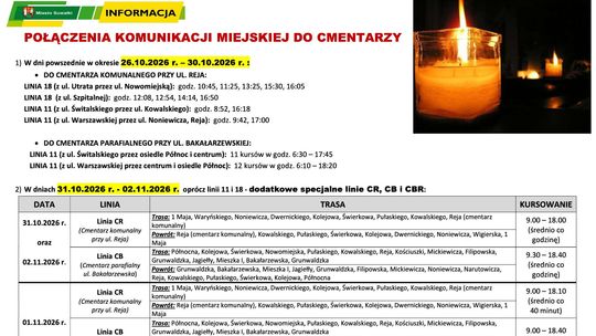 Wszystkich Świętych w Suwałkach. Zmiany na ulicach i dodatkowe autobusy do cmentarzy