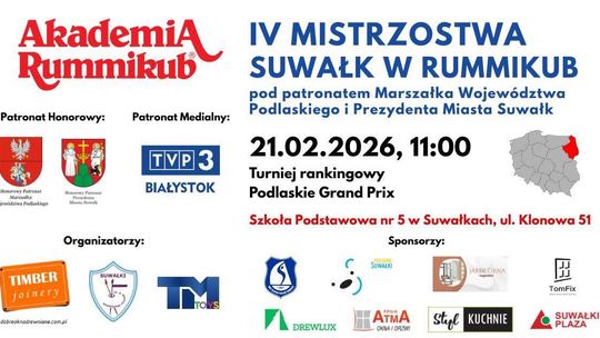 IV Mistrzostwa Suwałk w Rummikub – Podlaskie Grand Prix IV Mistrzostwa Suwałk w Rummikub – Podlaskie Grand Prix
