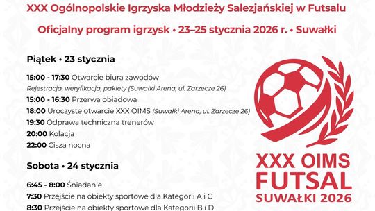 XXX Ogólnopolskie Igrzyska Młodzieży Salezjańskiej w Futsalu rozpoczęte w Suwałkach