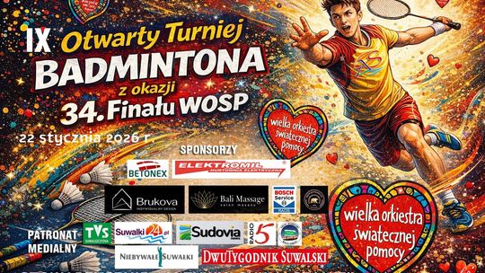 Zagrajmy w badmintona z sercem! Aktywni Suwalczanie dla WOŚP