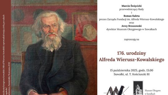 Zaproszenie na 176. urodziny Alfreda Wierusza-Kowalskiego