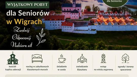 Zasłużony relaks w Wigrach. Specjalny pobyt dla Seniorów z 10% zniżką
