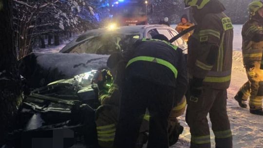 Zdarzenie drogowe na trasie Sobolewo–Płociczno Zdarzenie drogowe na trasie Sobolewo–Płociczno