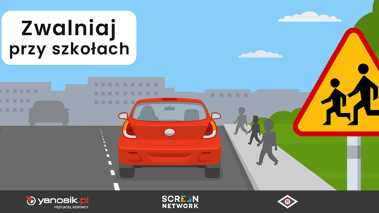 🚦 Zwalniaj przy szkołach! Rusza ogólnopolska akcja Policji i partnerów 🚦 Zwalniaj przy szkołach! Rusza ogólnopolska akcja Policji i partnerów