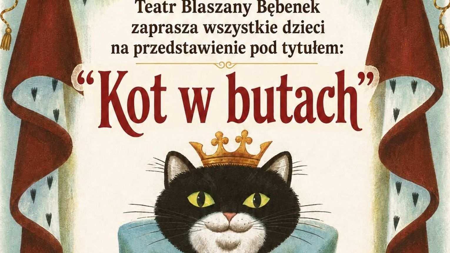 "Kot w butach" już jutro w Sejnach. Bezpłatny spektakl dla najmłodszych