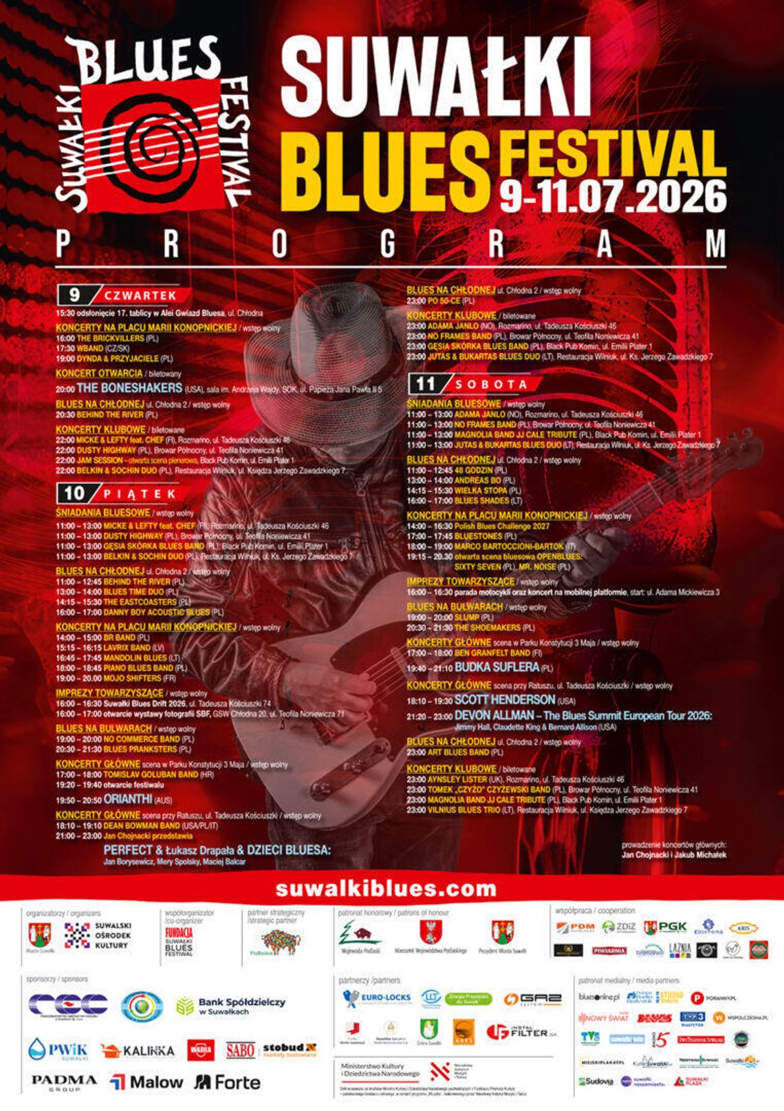 19. Suwałki Blues Festival 2026 już w lipcu. Trzy dni muzyki i bluesowych emocji 19. Suwałki Blues Festival 2026 już w lipcu. Trzy dni muzyki i bluesowych emocji