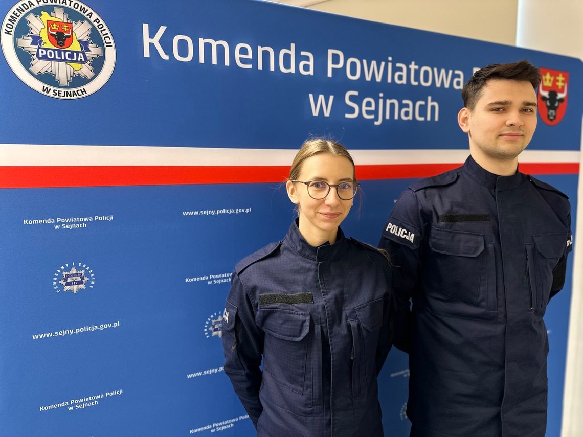 2 nowych funkcjonariuszy w szeregach sejneńskiej Policji