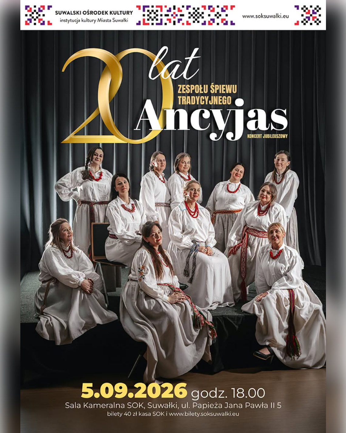 20 lat Zespołu Ancyjas. Jubileusz tradycyjnego śpiewu w Suwałkach 20 lat Zespołu Ancyjas. Jubileusz tradycyjnego śpiewu w Suwałkach