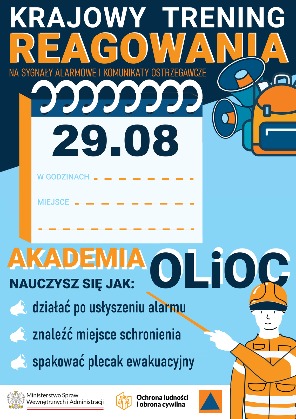 29 sierpnia w całej Polsce odbędzie się Krajowy Trening Reagowania Akademii OLiOC 29 sierpnia w całej Polsce odbędzie się Krajowy Trening Reagowania Akademii OLiOC