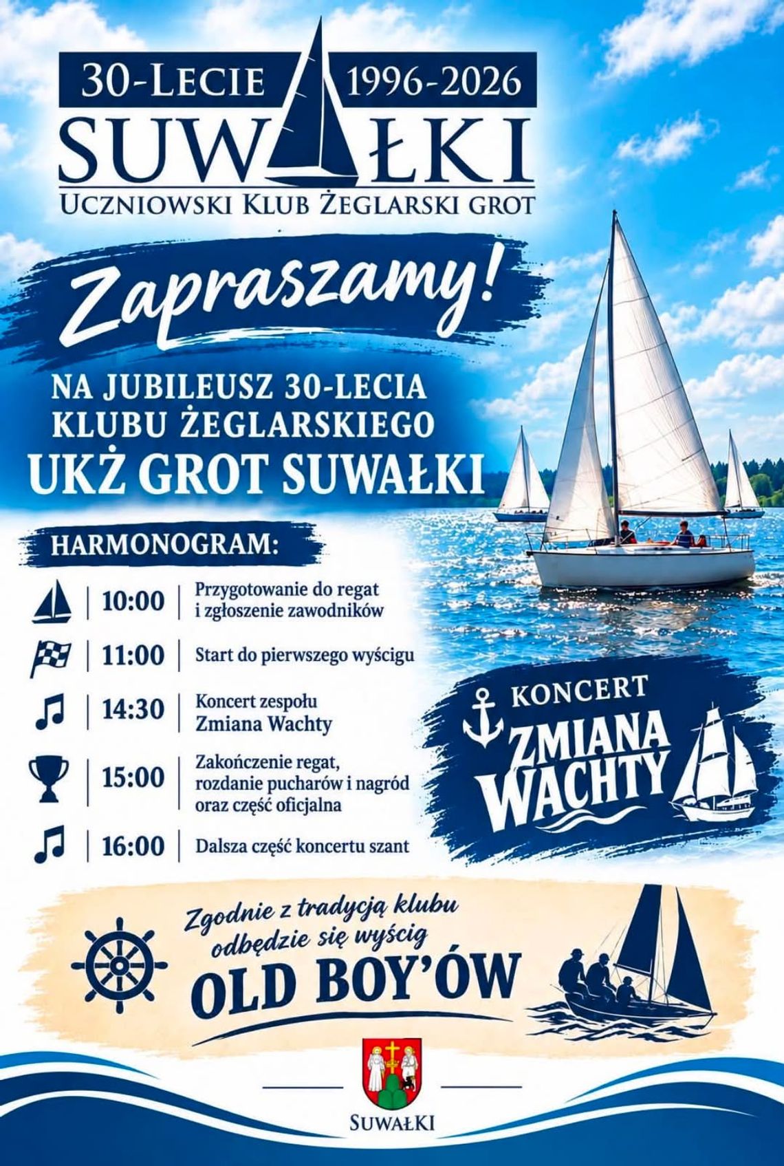 30 lat na żeglarskim kursie. UKŻ Grot Suwałki świętuje jubileusz 30 lat na żeglarskim kursie. UKŻ Grot Suwałki świętuje jubileusz