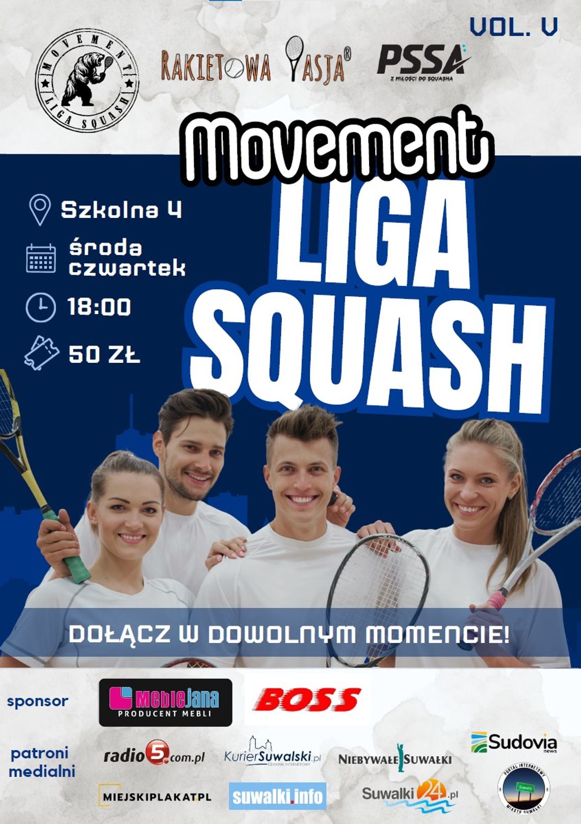 5. edycja Movement Ligi Squasha. Zagraj w Suwałkach i dołącz w dowolnym momencie 5. edycja Movement Ligi Squasha. Zagraj w Suwałkach i dołącz w dowolnym momencie