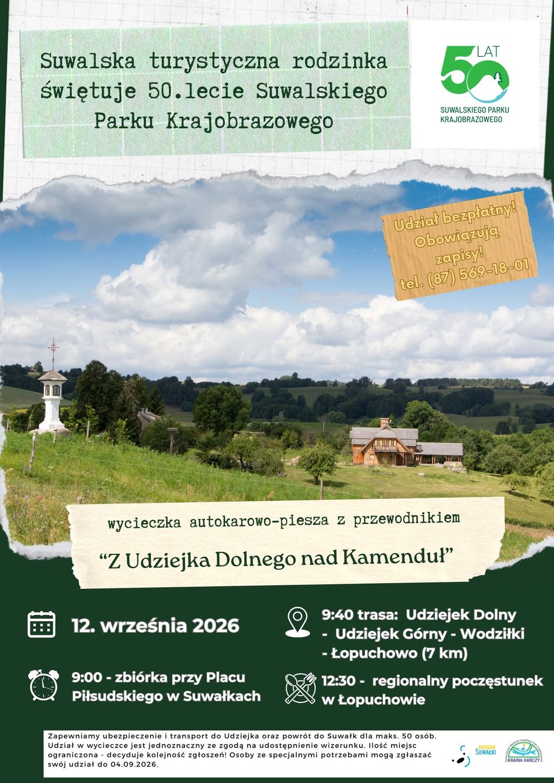 🌿 7 km przez Suwalski Park Krajobrazowy. Wycieczka z Udziejka Dolnego nad Kamenduł