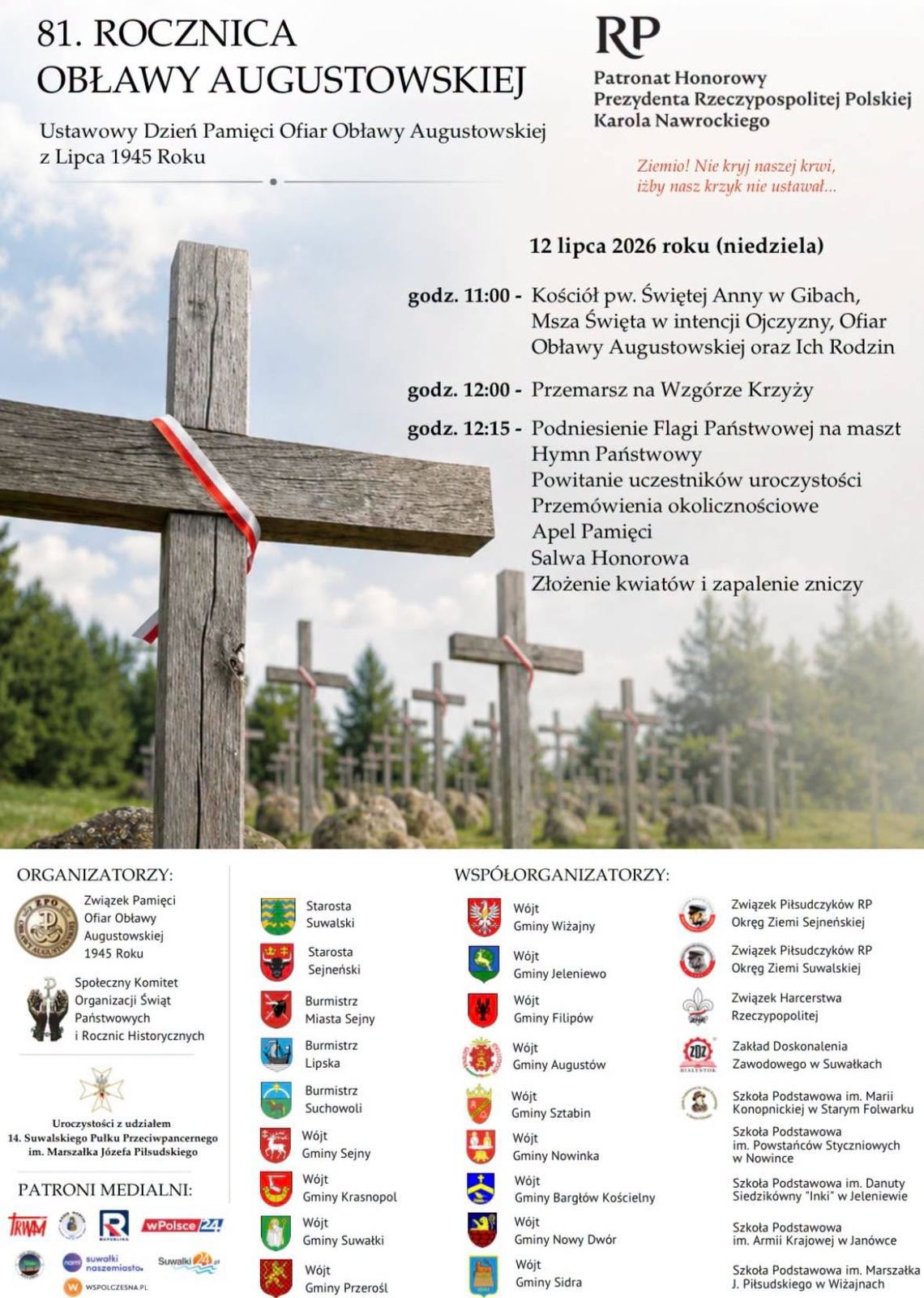 81. rocznica Obławy Augustowskiej. Uroczystości pamięci odbędą się 12 lipca w Gibach 81. rocznica Obławy Augustowskiej. Uroczystości pamięci odbędą się 12 lipca w Gibach