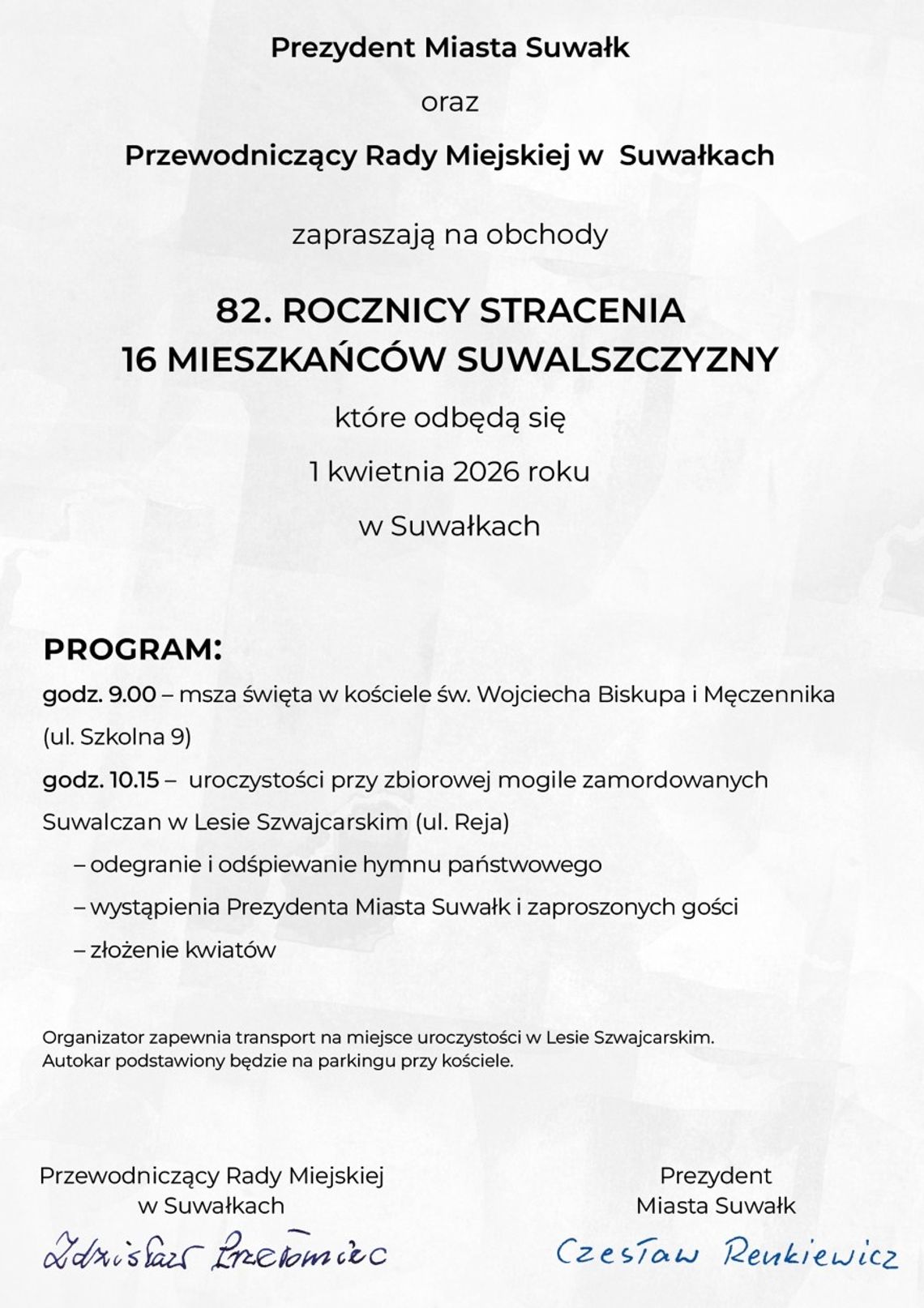 82. rocznica stracenia mieszkańców Suwalszczyzny – zaproszenie na uroczystości 82. rocznica stracenia mieszkańców Suwalszczyzny – zaproszenie na uroczystości