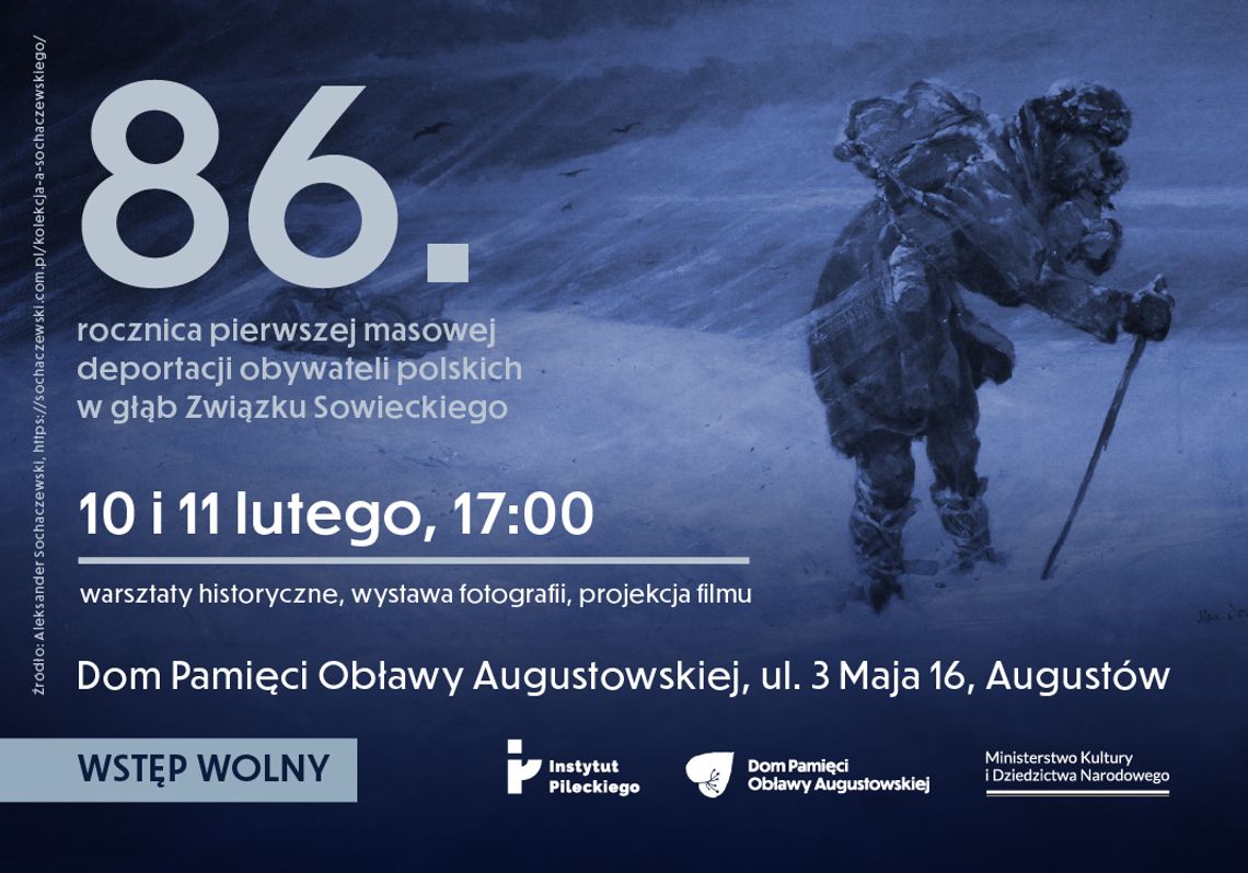 86. rocznica pierwszych deportacji Polaków na Wschód. Wydarzenia w Domu Pamięci Obławy Augustowskiej