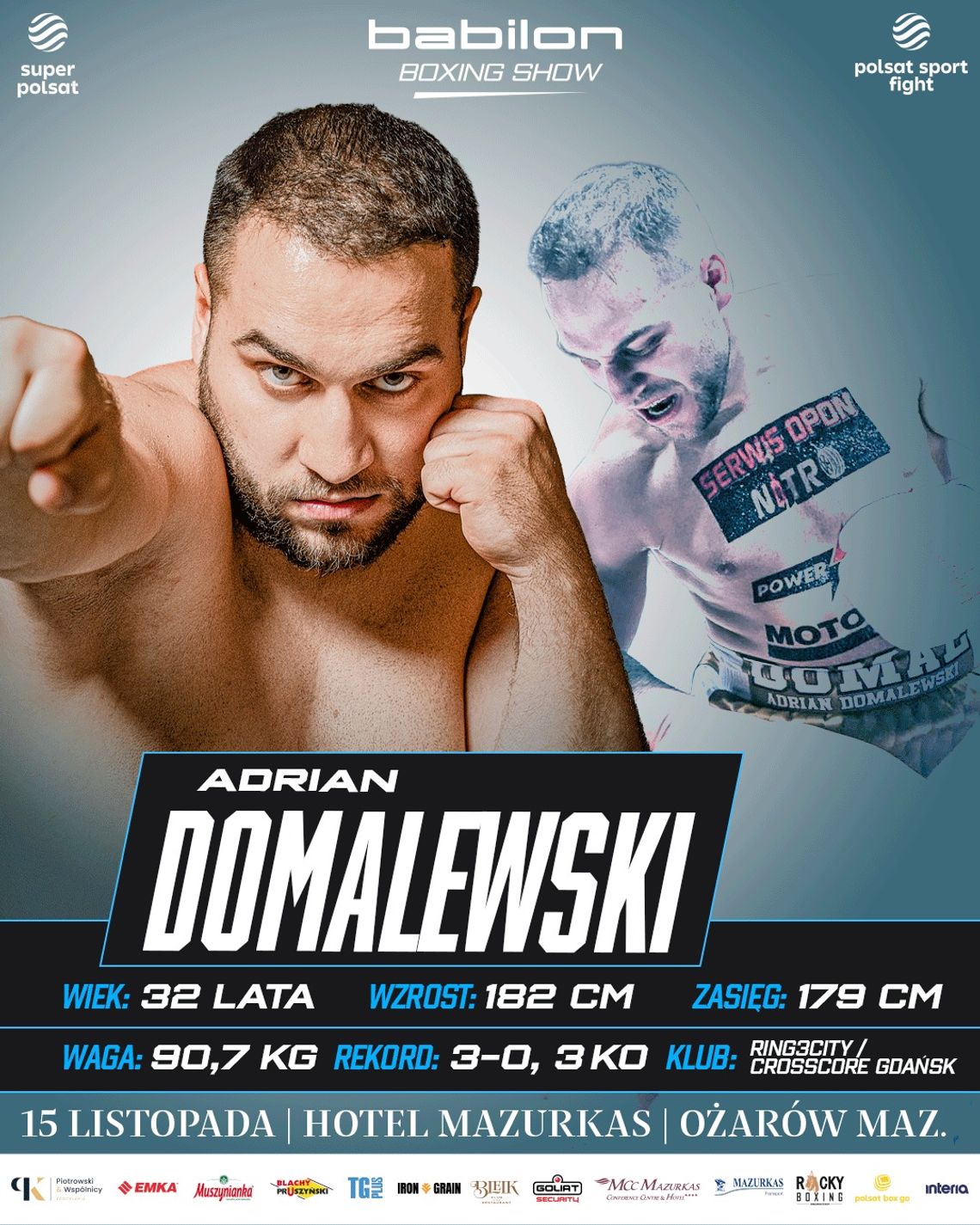 🥊 Adrian Domalewski wraca na ring! Poluje na czwarte zwycięstwo przez KO 💥