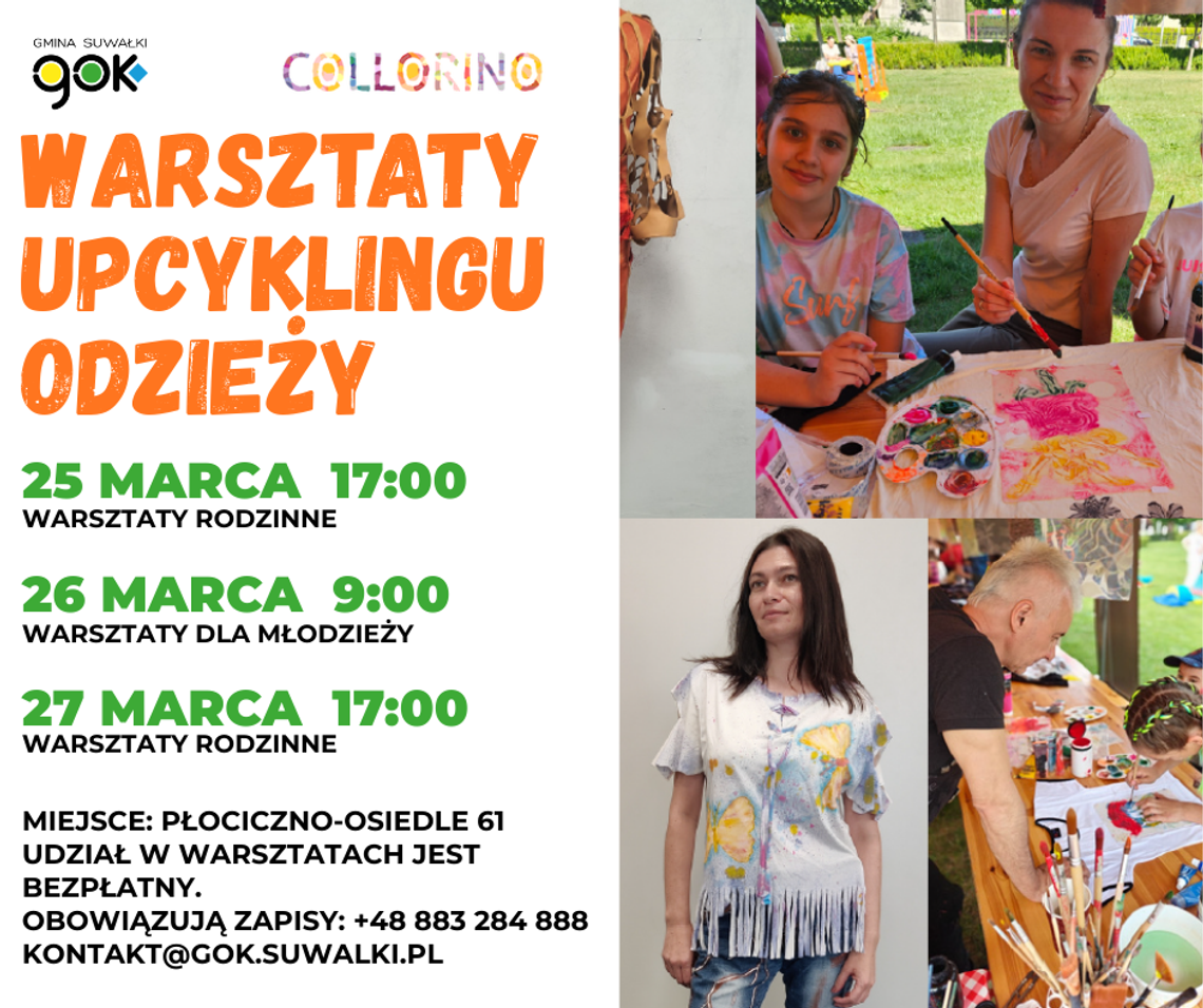 Bezpłatne warsztaty upcyklingu odzieży