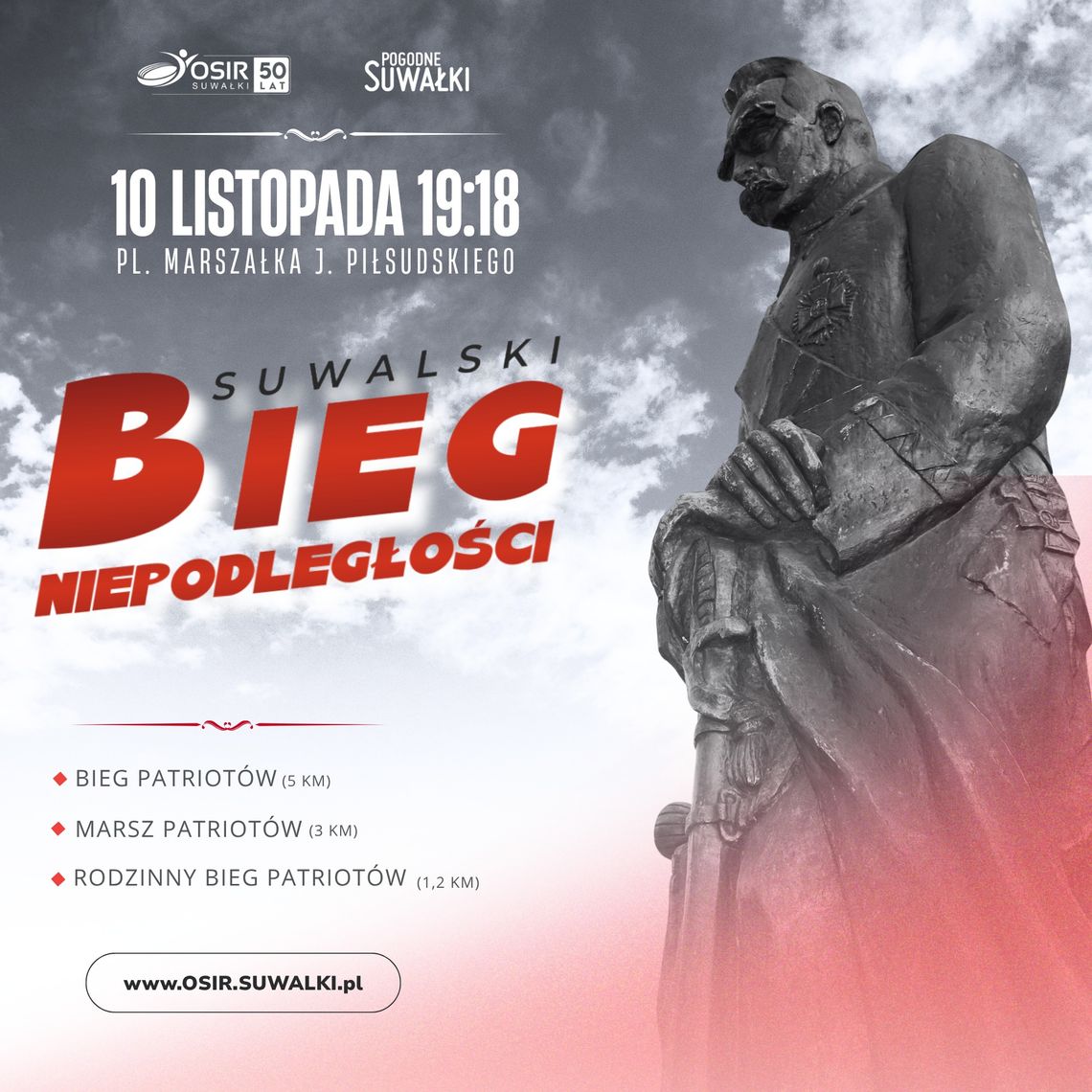 Bieg Patriotów 2025 w Suwałkach – poczuj ducha wolności w biało-czerwonych barwach! Bieg Patriotów 2025 w Suwałkach – poczuj ducha wolności w biało-czerwonych barwach!