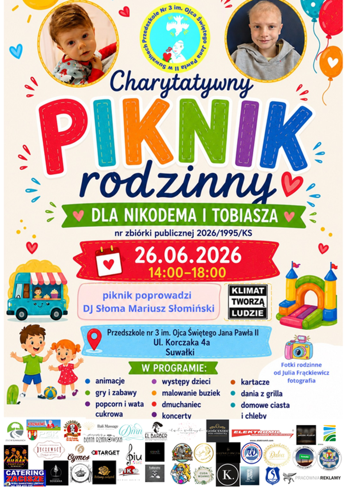 🌟❤️ Charytatywny Piknik Rodzinny dla Nikodema i Tobiasza w Suwałkach ❤️🌟 🌟❤️ Charytatywny Piknik Rodzinny dla Nikodema i Tobiasza w Suwałkach ❤️🌟