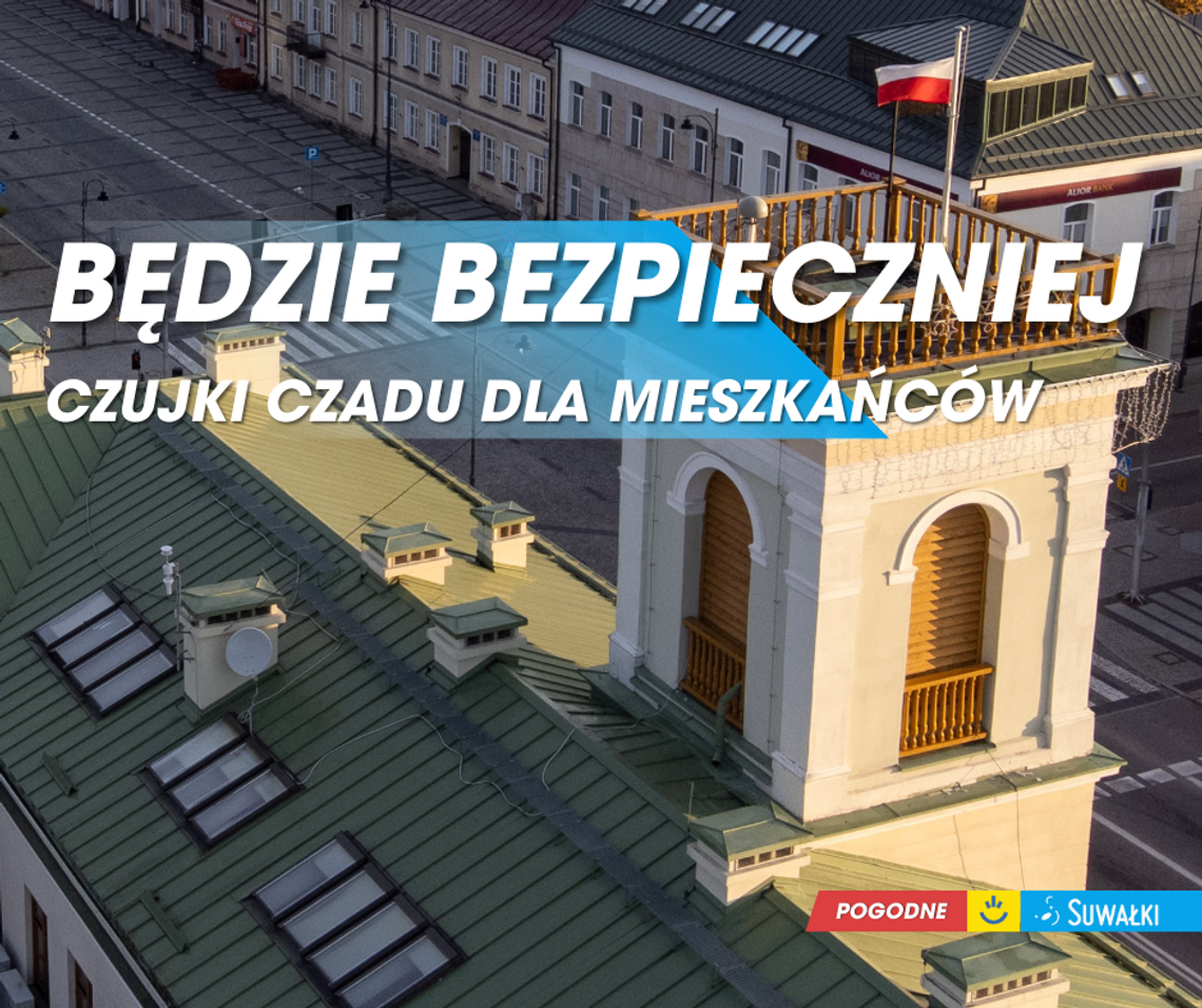 Czujki czadu dla mieszkańców Suwałk. Miasto rusza z akcją bezpieczeństwa