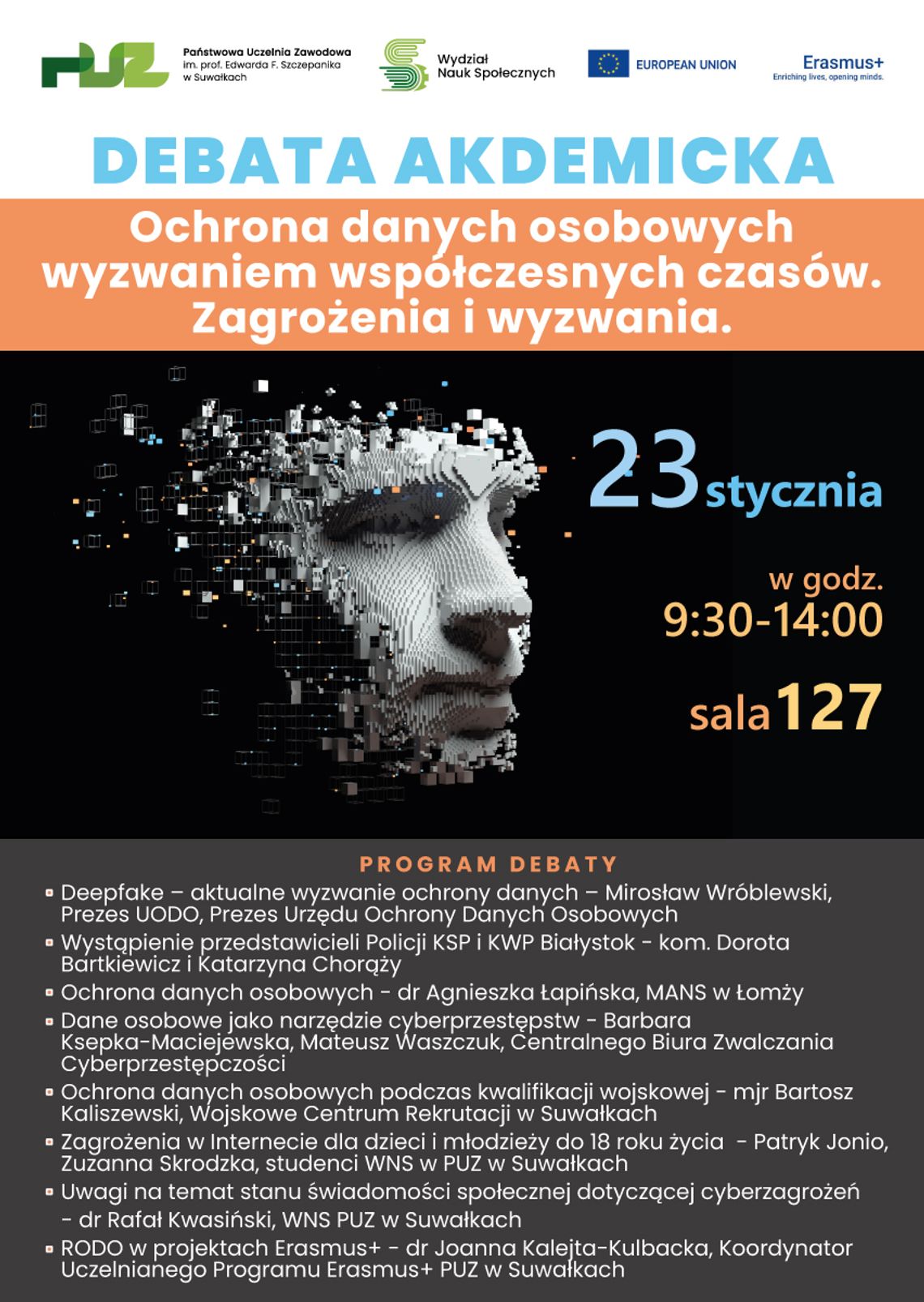 🔐 Dane osobowe pod ochroną! Akademicka debata o cyberzagrożeniach w Suwałkach 🔐 Dane osobowe pod ochroną! Akademicka debata o cyberzagrożeniach w Suwałkach