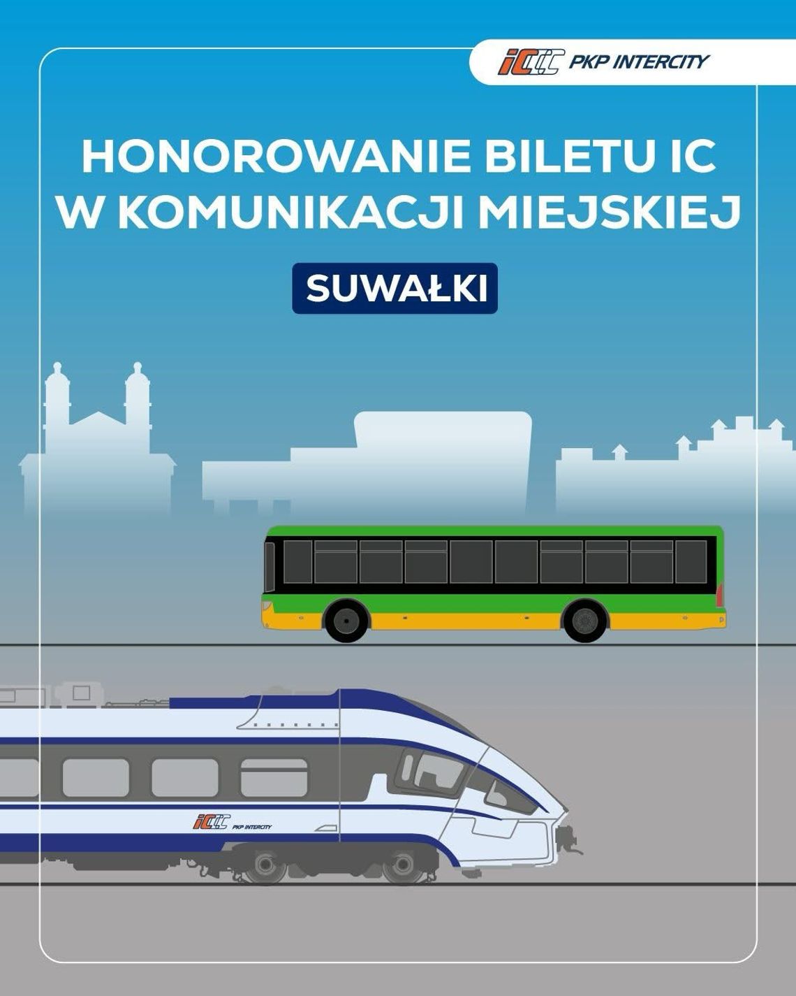 🆓 Darmowa komunikacja miejska w Suwałkach dla pasażerów PKP Intercity