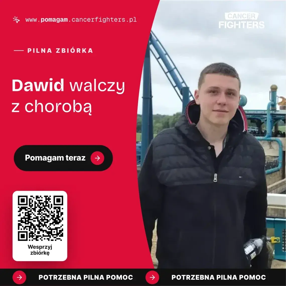 Dawid walczy z nowotworem z przerzutami do płuc. Pomóżmy mu Dawid walczy z nowotworem z przerzutami do płuc. Pomóżmy mu