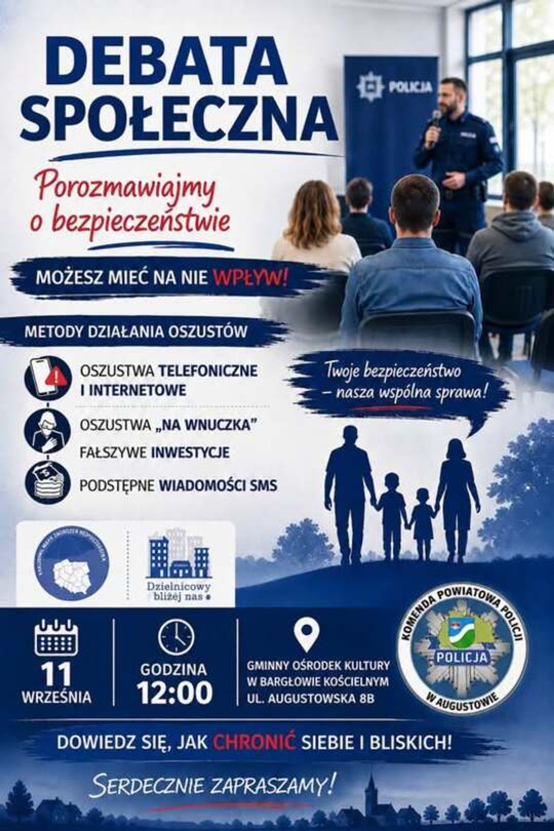 Debata o bezpieczeństwie w Bargłowie Kościelnym. Mieszkańcy będą mogli zabrać głos Debata o bezpieczeństwie w Bargłowie Kościelnym. Mieszkańcy będą mogli zabrać głos
