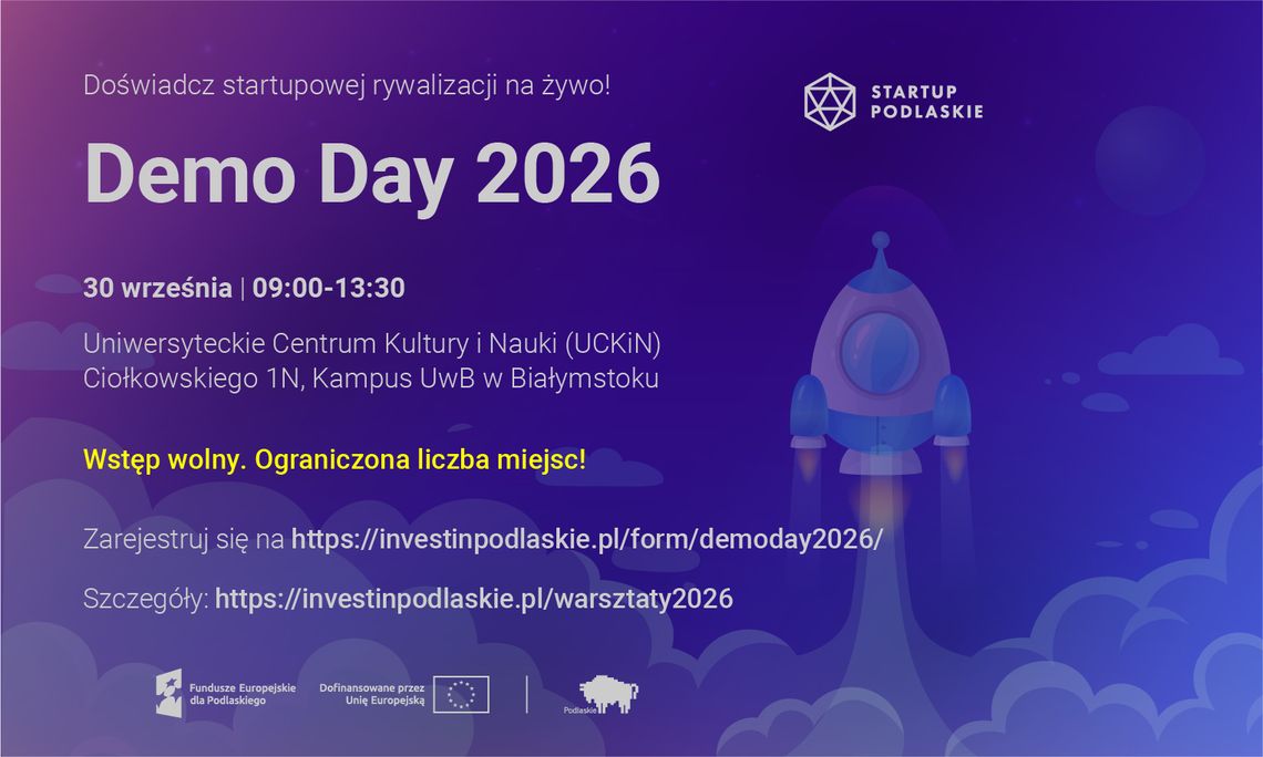 Demo Day 2026 w Białymstoku. 12 startupów powalczy o wyjazd na Slush Demo Day 2026 w Białymstoku. 12 startupów powalczy o wyjazd na Slush