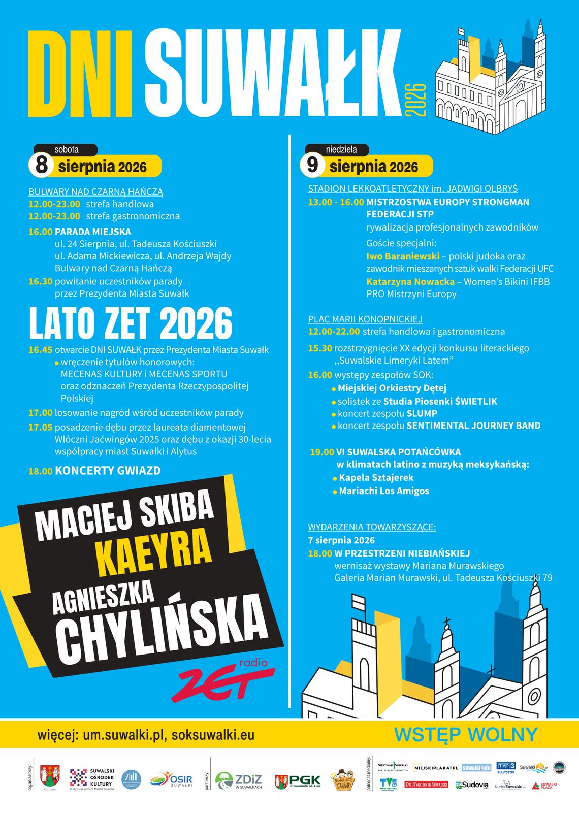 Dni Suwałk 2026 już w ten weekend. Agnieszka Chylińska, Kaeyra i parada miejska w programie Dni Suwałk 2026 już w ten weekend. Agnieszka Chylińska, Kaeyra i parada miejska w programie