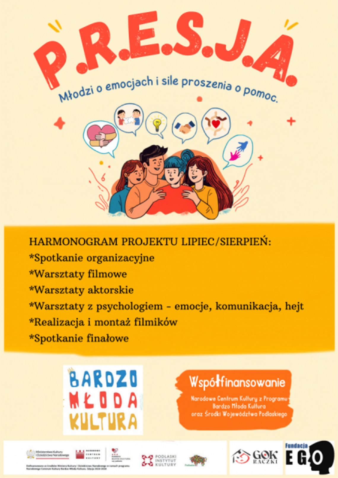 Drugie warsztaty projektu P.R.E.S.J.A. Młodzież przygotowuje filmy o emocjach i proszeniu o pomoc