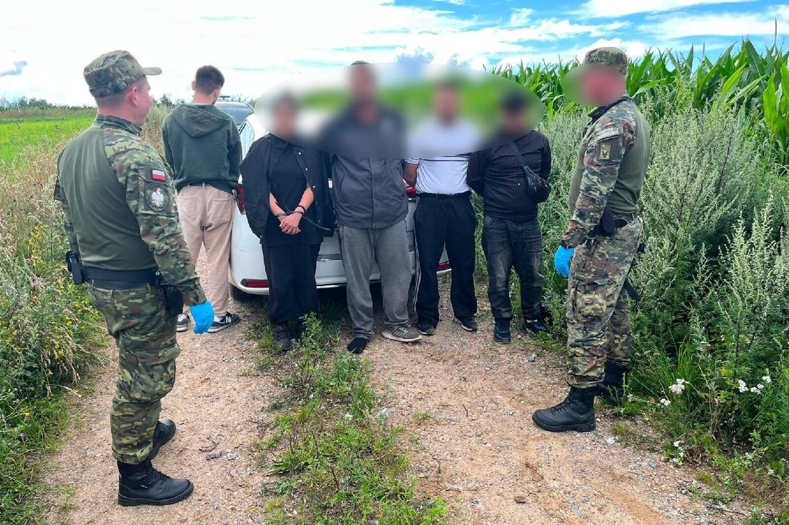 Dwóch kurierów zatrzymanych na Podlasiu. Przewozili 12 migrantów po nielegalnym przekroczeniu granicy
