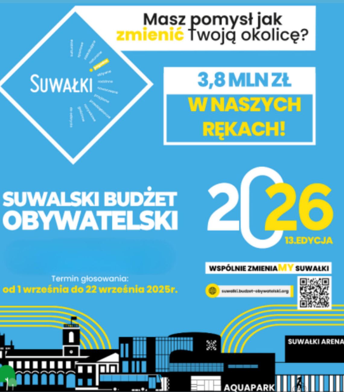 🗳️ Dziś ostatni dzień głosowania na Suwalski Budżet Obywatelski 2026!